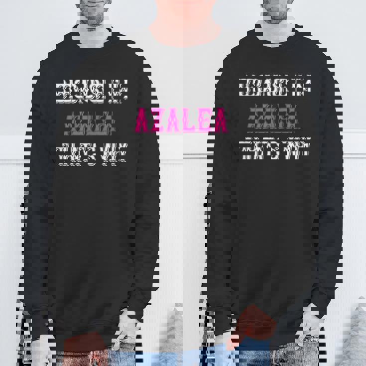 つつじ私がツツジだからこそ-ピンクのツツジの名前 スウェットシャツ 高齢者への贈り物