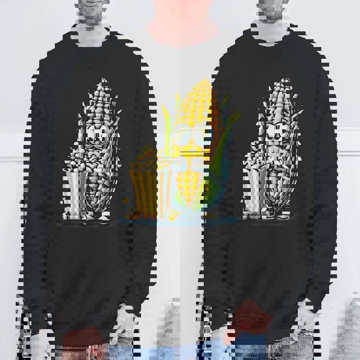 とうもろこしとポップコーンのキャラクター スウェットシャツ 高齢者への贈り物