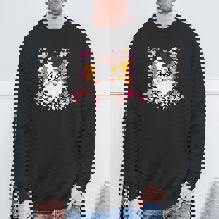 ねこ ユニークイラスト オリジナルキャラクター もちもふにゃん【Mochimofunyan】 スウェットシャツ 高齢者への贈り物