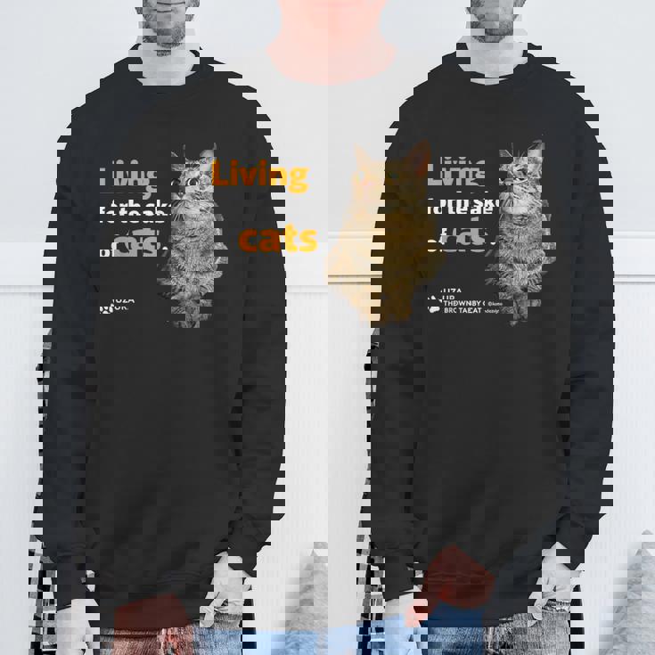 ねこのために生きてる 猫 かわいい キジトラ猫 Cat スウェットシャツ 高齢者への贈り物