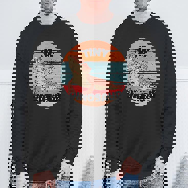 ひげを生やしたドラゴン爬虫類の小さな恐竜のかわいいスケールタンポポ スウェットシャツ 高齢者への贈り物