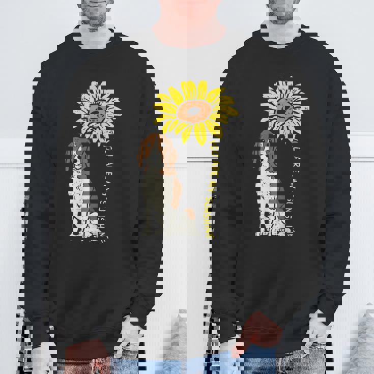 ひまわり サンシャイン ビーグル 動物 ペット ハウンド 犬 恋人 ギフト スウェットシャツ 高齢者への贈り物