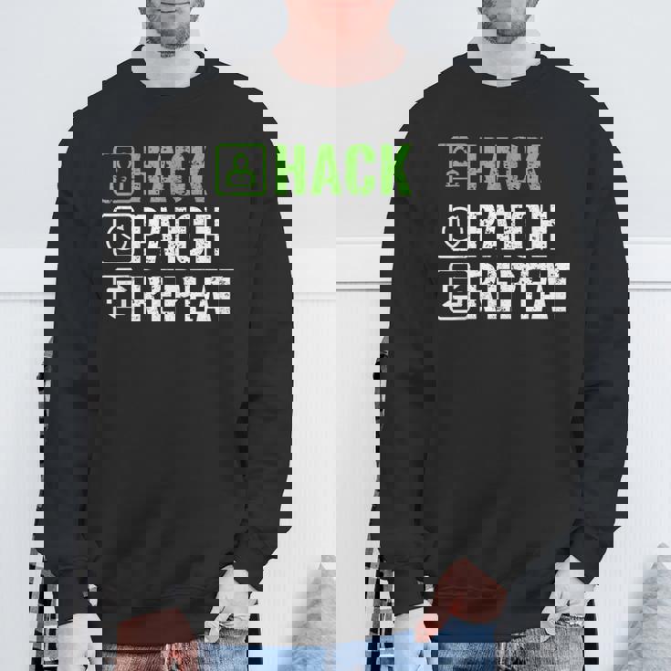 へのギフト ハック パッチ リピート エシカル ハッカー サイバーセキュリティ スウェットシャツ 高齢者への贈り物