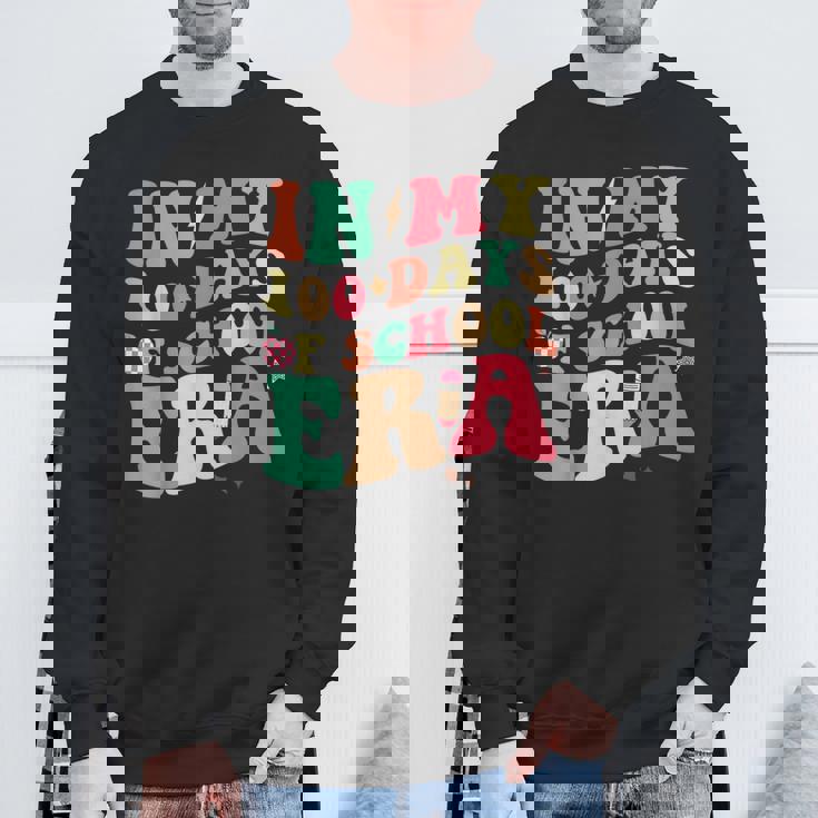 ぼくの学校の100日間の時代。学校教師100日目 スウェットシャツ 高齢者への贈り物