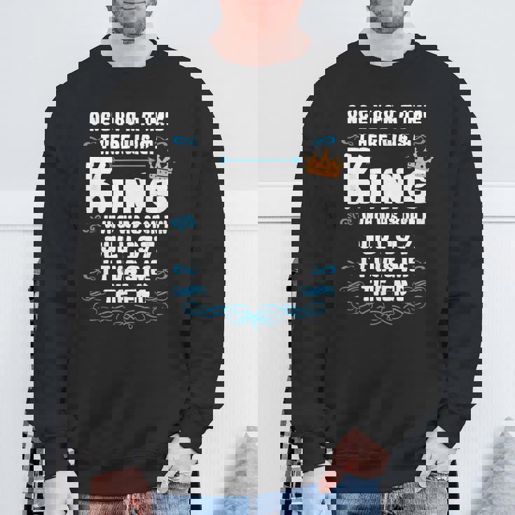 むかしむかし、王様がいました。1977年7月誕生日 スウェットシャツ 高齢者への贈り物