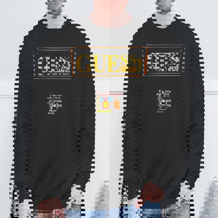 もっと見る。プラスデザイン、Guess What_、ティーセットティートップ スウェットシャツ 高齢者への贈り物