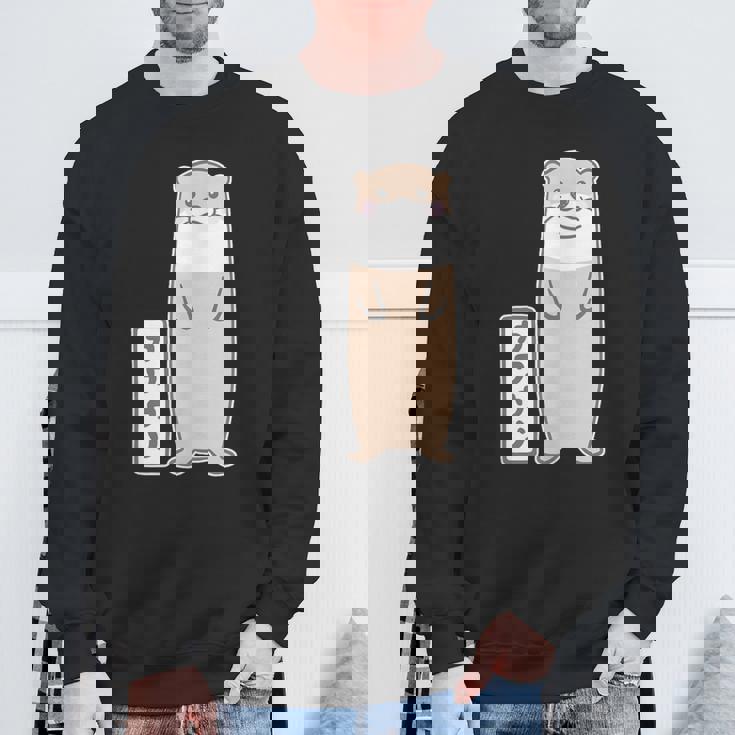 ゆるカワウソさん（Aタイプ）コツメカワウソ【どうぶつフレンズ】動物 ゆるくて かわいい イラスト スウェットシャツ 高齢者への贈り物