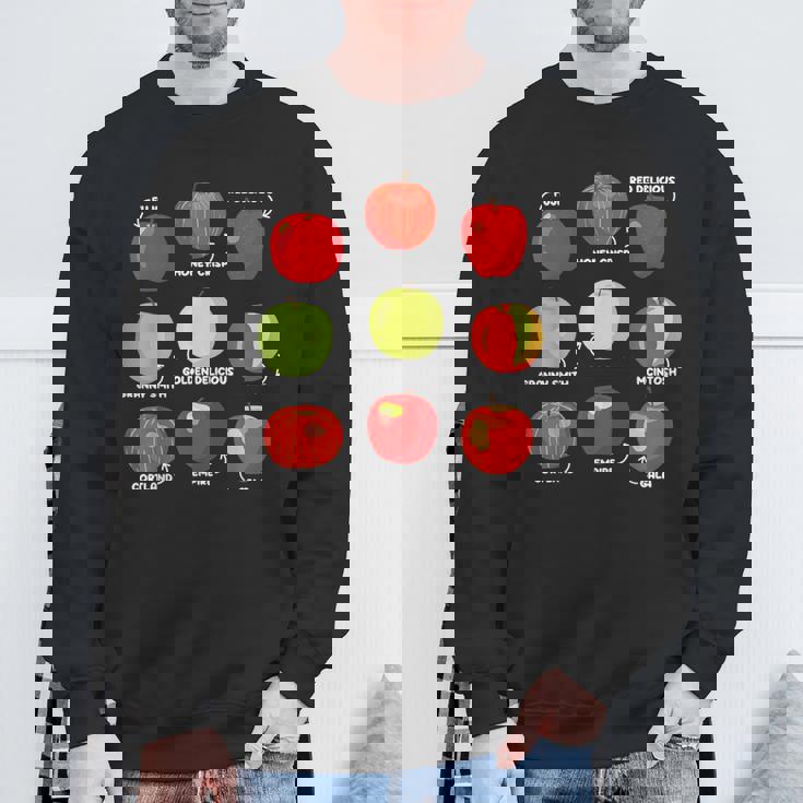 りんごの種類 りんご好き リンゴ果樹園 りんご狩り スウェットシャツ 高齢者への贈り物