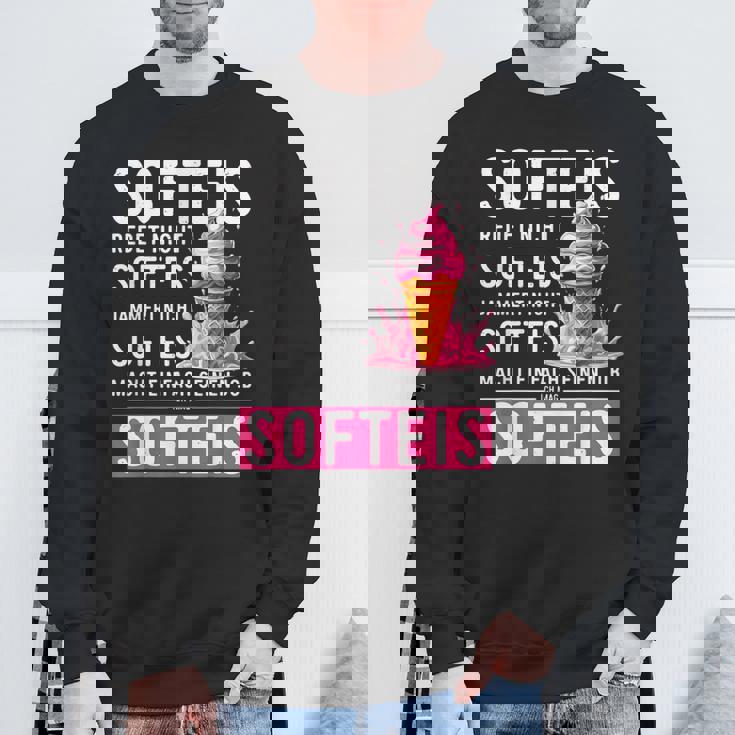 アイスクリームセラーコスチュームソフトアイスクリームはアイスクリームを言わないで話す スウェットシャツ 高齢者への贈り物