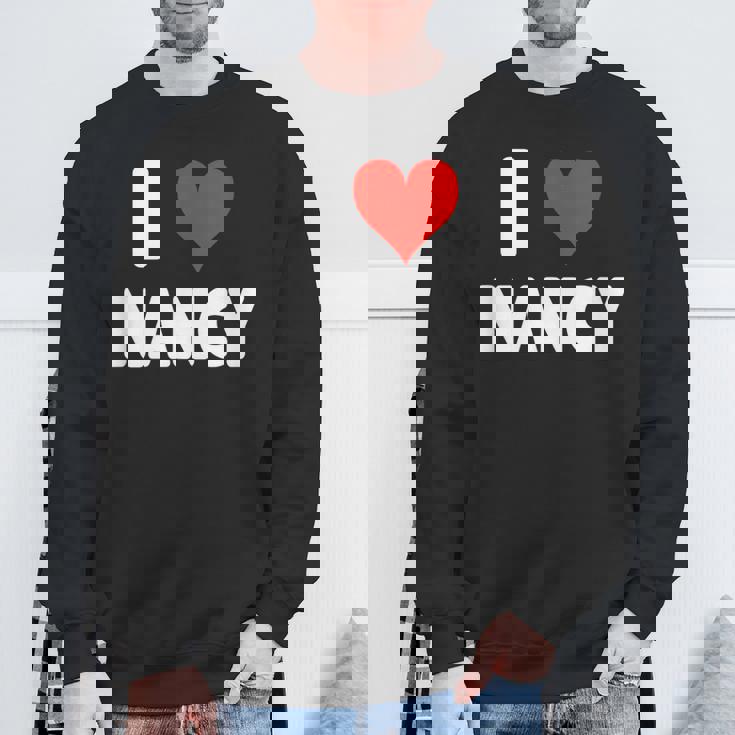 アイラブナンシー-ハート スウェットシャツ 高齢者への贈り物