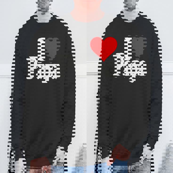 アイラブハートパパ父の日パパパパ スウェットシャツ 高齢者への贈り物