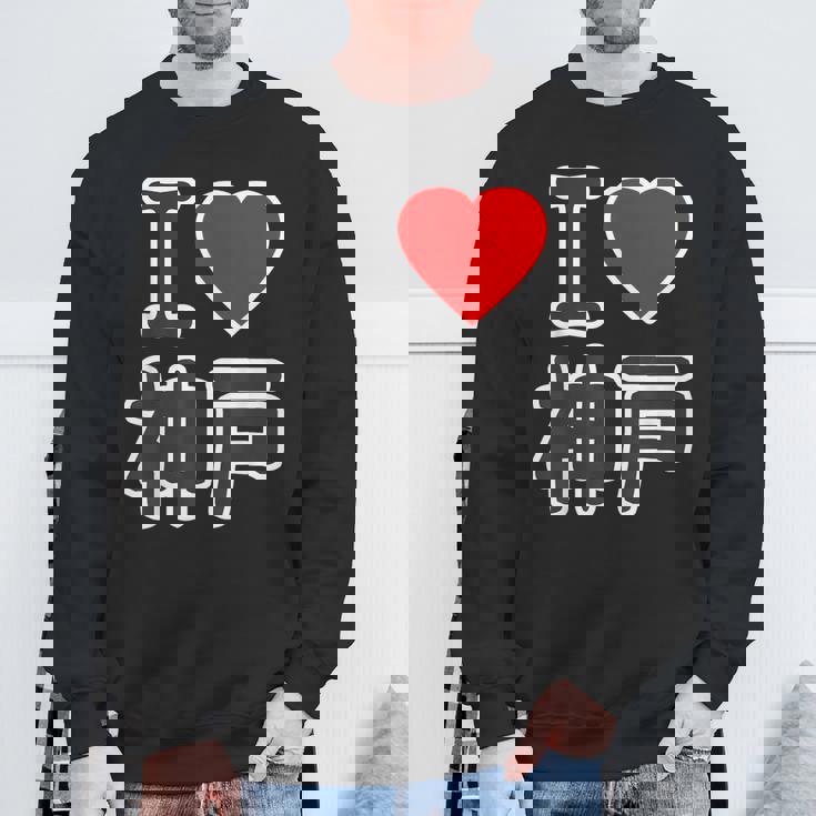 アイラブ・神戸（兵庫県）（I Love ハート）Big 大きな文字【47都道府県】ジモtティ お土産 面白い スウェットシャツ 高齢者への贈り物