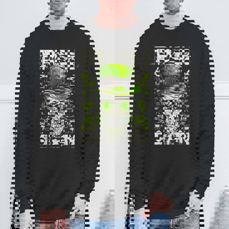 アイリッシュ・チャーム・シュガー・スカル・セント・パトリックス・デイ・アウトフィット スウェットシャツ 高齢者への贈り物