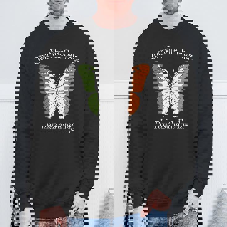 アイルランド、緑、白、オレンジの国旗を誇り スウェットシャツ 高齢者への贈り物