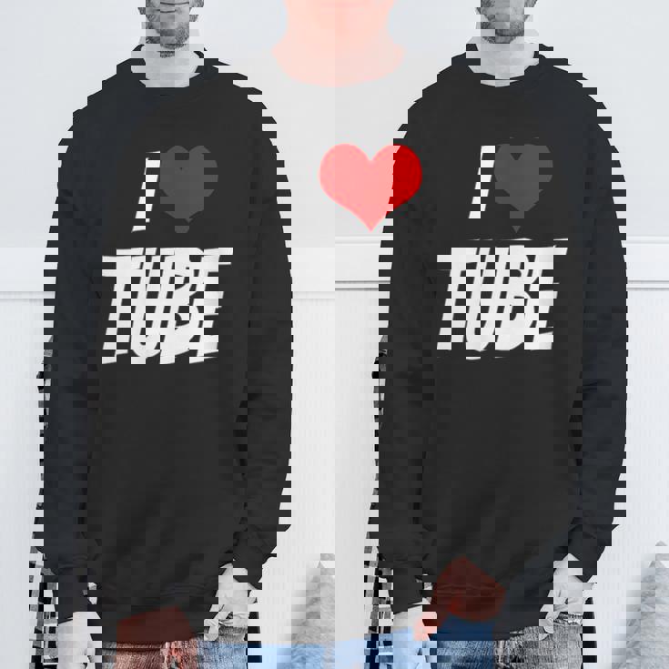 アイ・ラブ・チューブ・ハート スウェットシャツ 高齢者への贈り物