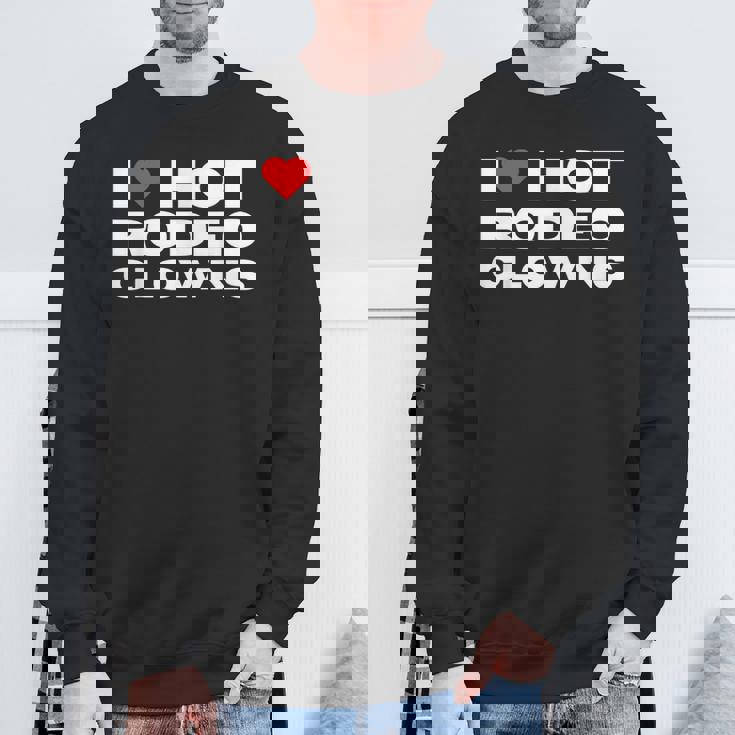 アイ・ラブ・ホット・ロデオ・クラウンズ・ファニー・ウェスタン・ロデオ・カウガール スウェットシャツ 高齢者への贈り物