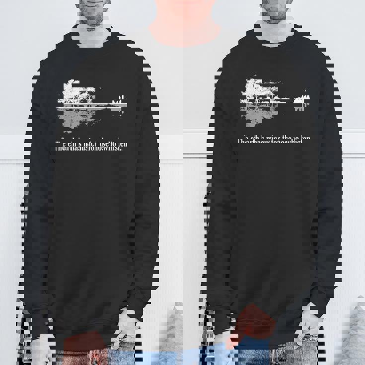 アコースティックギター Earth Has Music For Listen スウェットシャツ 高齢者への贈り物