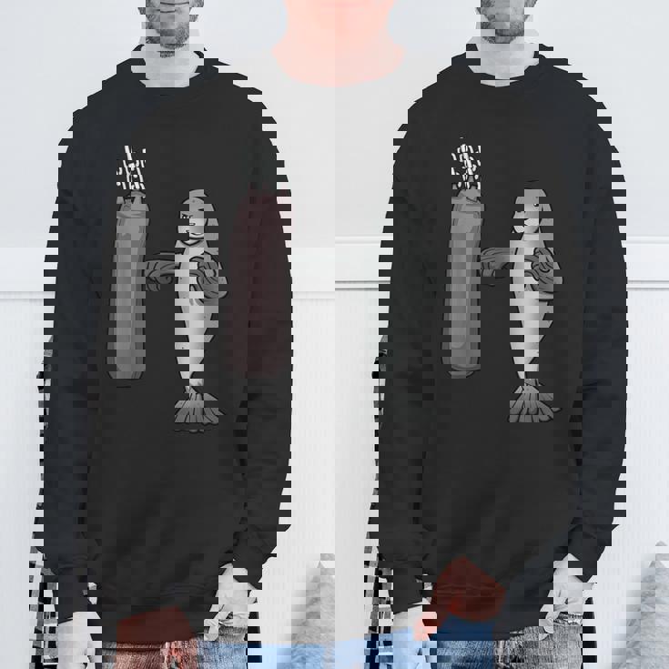 アザラシ ボクシング ホビーボックス スポーツ 海獣 スウェットシャツ 高齢者への贈り物