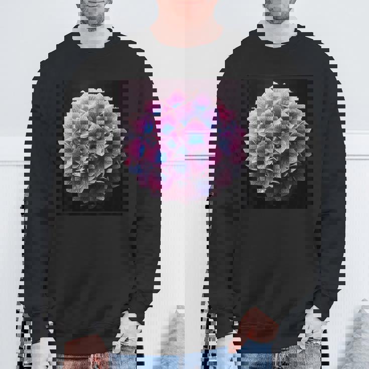 アジサイのようなアジサイの花 スウェットシャツ 高齢者への贈り物