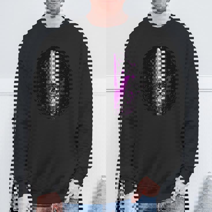 アセクシャルpride手と目と神秘的な象徴アート スウェットシャツ 高齢者への贈り物