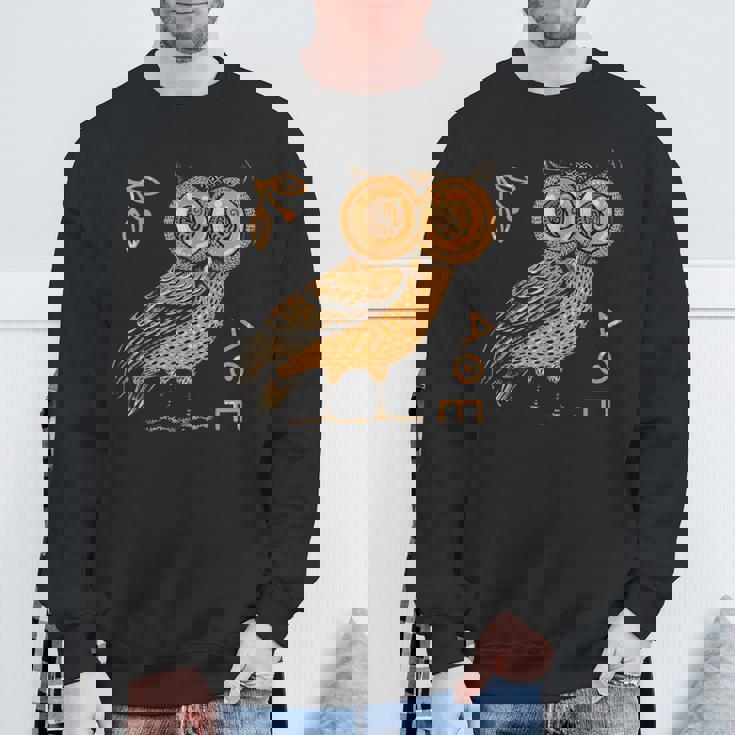 アテナのフクロウ ギリシャ神話 古代ギリシャ スウェットシャツ 高齢者への贈り物