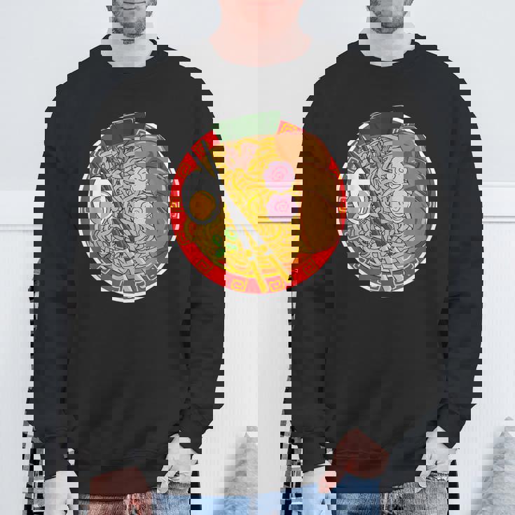 アニメ 和風ラーメン 麺類 食いしん坊ギフト スウェットシャツ 高齢者への贈り物