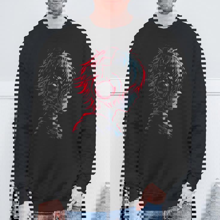 アニメ 漫画 グラフィック ヘッドフォン アートワークアニメ スウェットシャツ 高齢者への贈り物