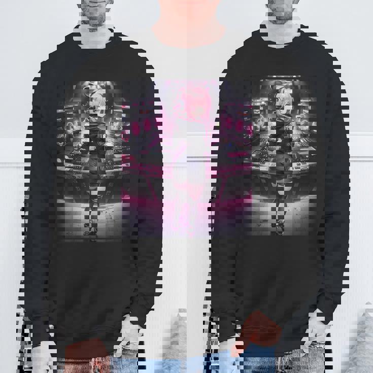 アニメ・漫画風 カワイイdj ワイフガール 日本文化 スウェットシャツ 高齢者への贈り物