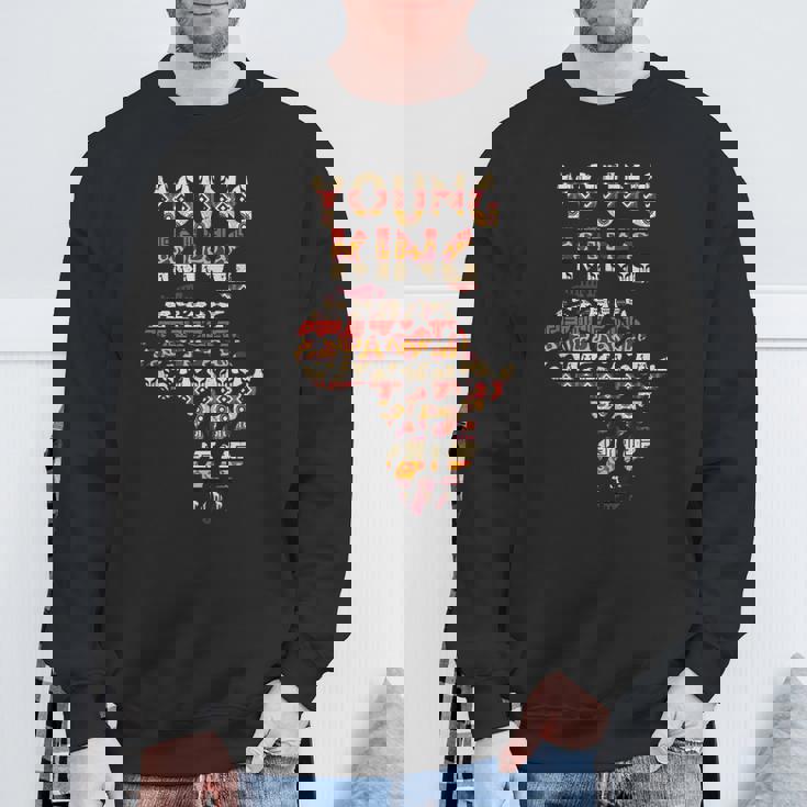 アフリカの王 アート ケンテ 布 アフリカ ガーナ キッズ 面白い アフリカ スウェットシャツ 高齢者への贈り物