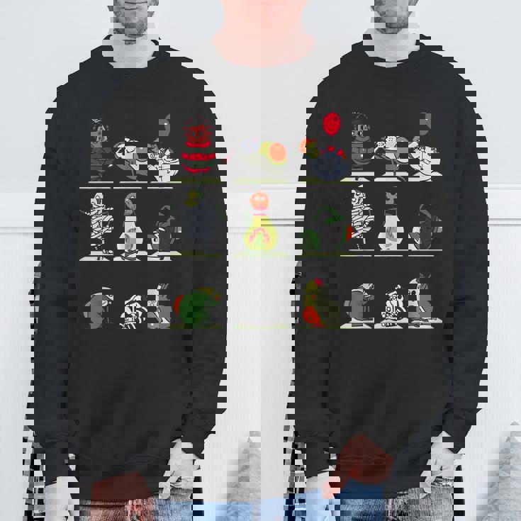 アボカド ヨガ ハロウィン モンスター スウェットシャツ 高齢者への贈り物