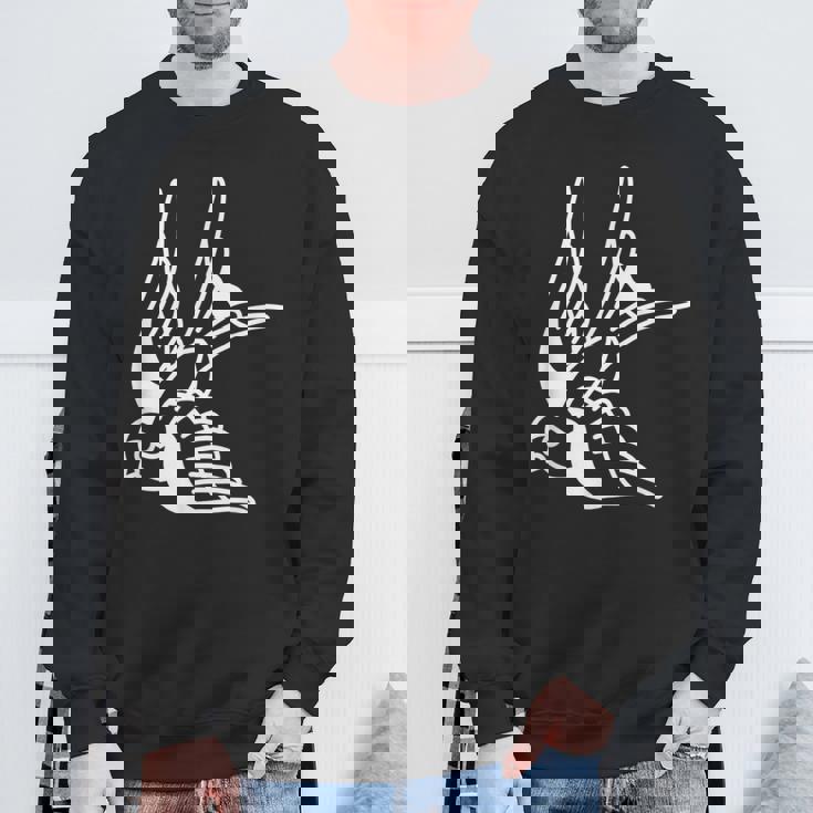 アメリカントラディショナル ツバメ 鳥 アウトライン タトゥー スウェットシャツ 高齢者への贈り物