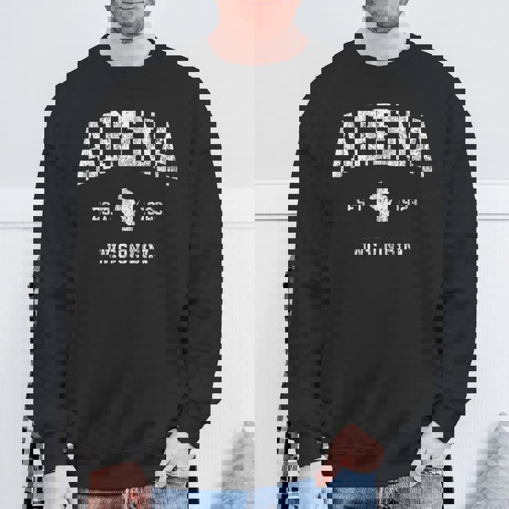 アリーナ ウィスコンシン Wi ヴィンテージ アスレチック スポーツ デザイン スウェットシャツ 高齢者への贈り物