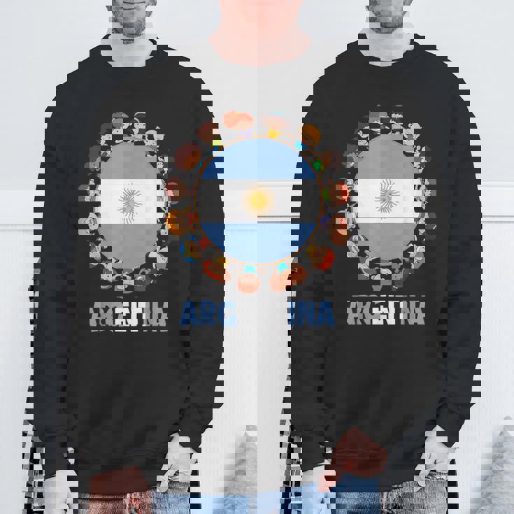 アルゼンチン国旗 ヒスパニック文化遺産月間 アルゼンチン キッズ スウェットシャツ 高齢者への贈り物