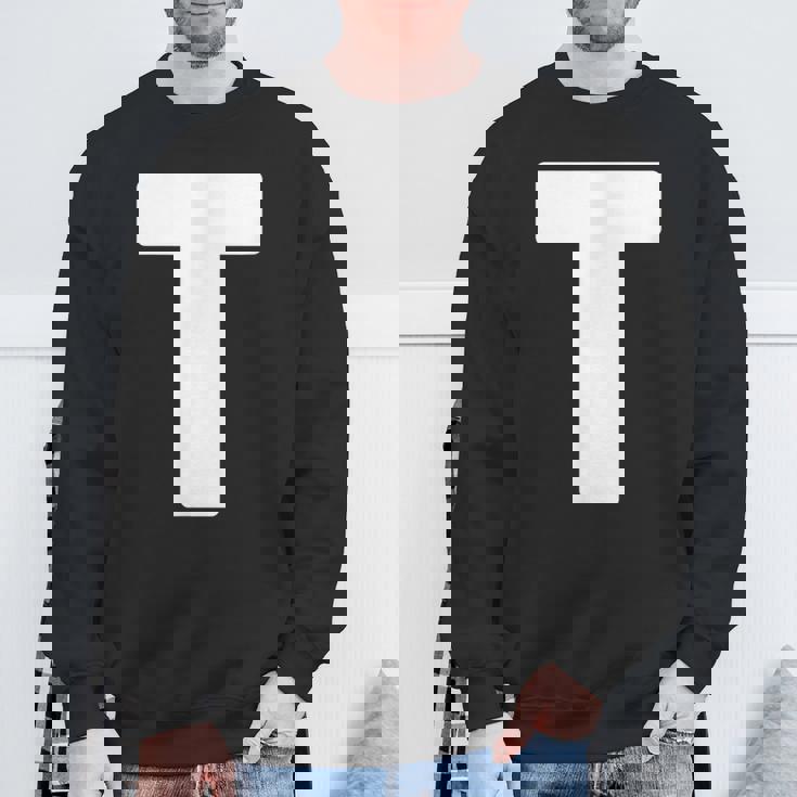 アルファベット大文字 モノグラム イニシャル スウェットシャツ 高齢者への贈り物