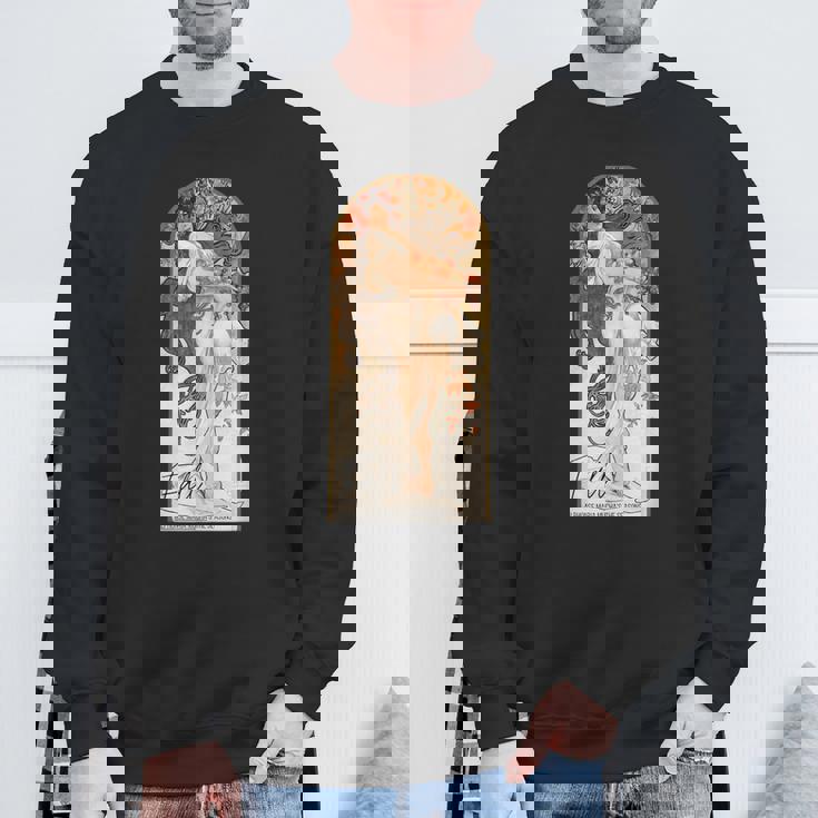 アルフォンス・マリア・ミュシャの「四季」-秋 スウェットシャツ 高齢者への贈り物