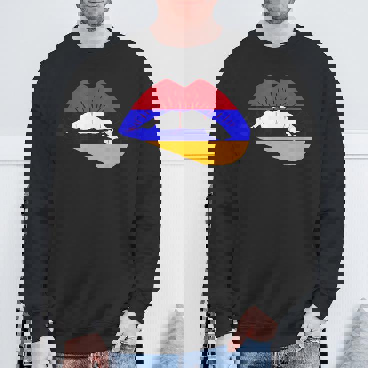 アルメニアリップ アルメニアプライド アルメニアルーツ アルメニア国旗 スウェットシャツ 高齢者への贈り物