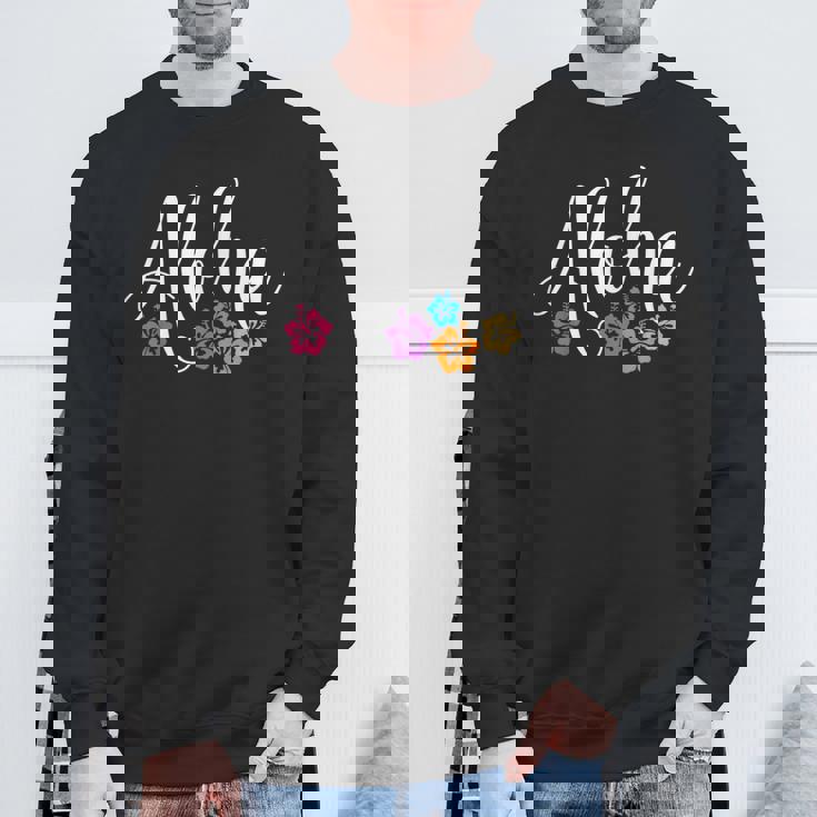 アロハ ハワイアン ハイビスカス フラワー サーファー マウイ カウアイ ハワイ スウェットシャツ 高齢者への贈り物