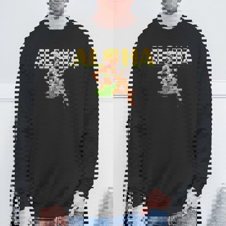 アロハ ハワイアン レトロ ヴィンテージ ピンナップガール ハワイ スウェットシャツ 高齢者への贈り物