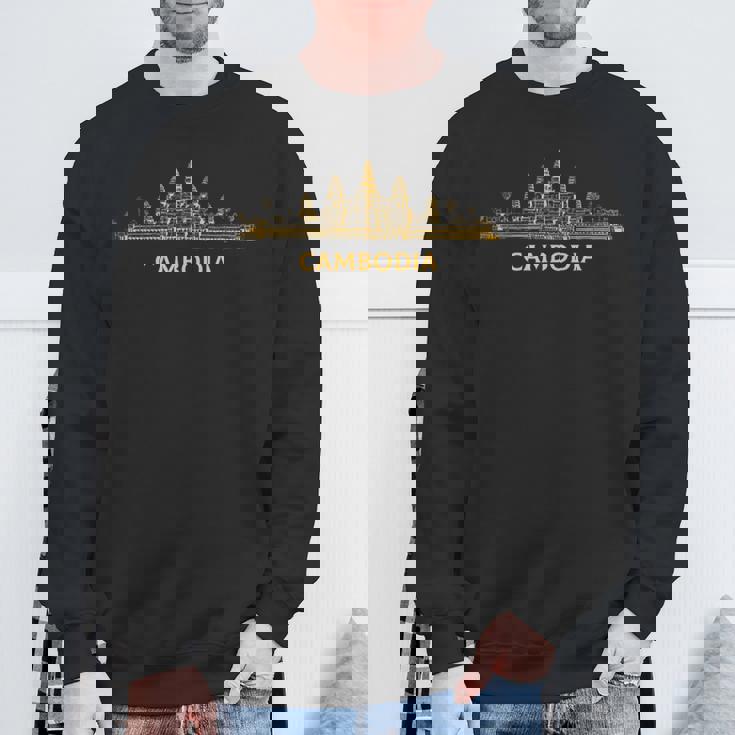 アンコールワットカンボジア、クメールカンボジア スウェットシャツ 高齢者への贈り物