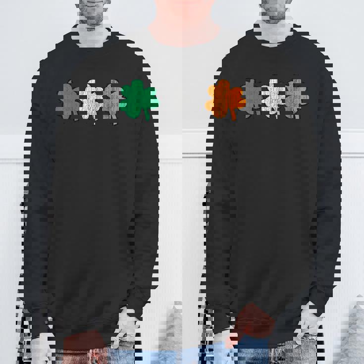 アンティーク調 シャムロック レトロスタイル アイリッシュ 三つ葉 クローバー かわいい スウェットシャツ 高齢者への贈り物