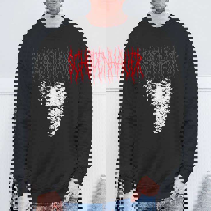 アーサー・ショーペンハウアー デスメタルスタイル 哲学 デザイン スウェットシャツ 高齢者への贈り物