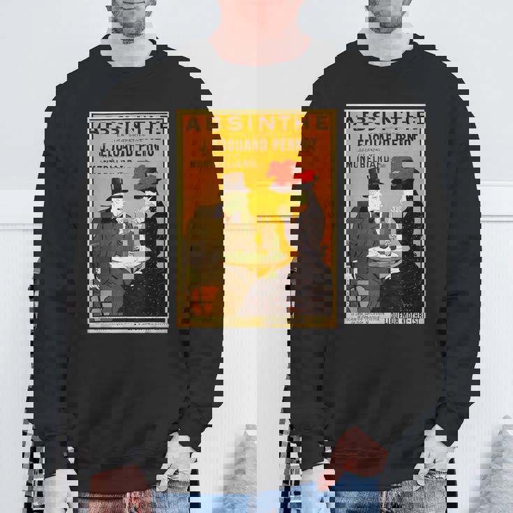 アールヌーボー アブサン ビクトリア朝 カップル テーブル スウェットシャツ 高齢者への贈り物