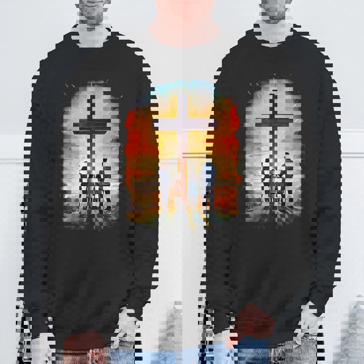 イエスキリストの十字架 – サンライズネイチャークリスチャン スウェットシャツ 高齢者への贈り物