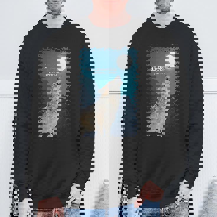 イエローストーン国立公園 オオカミのお土産 記念品 ギフト スウェットシャツ 高齢者への贈り物