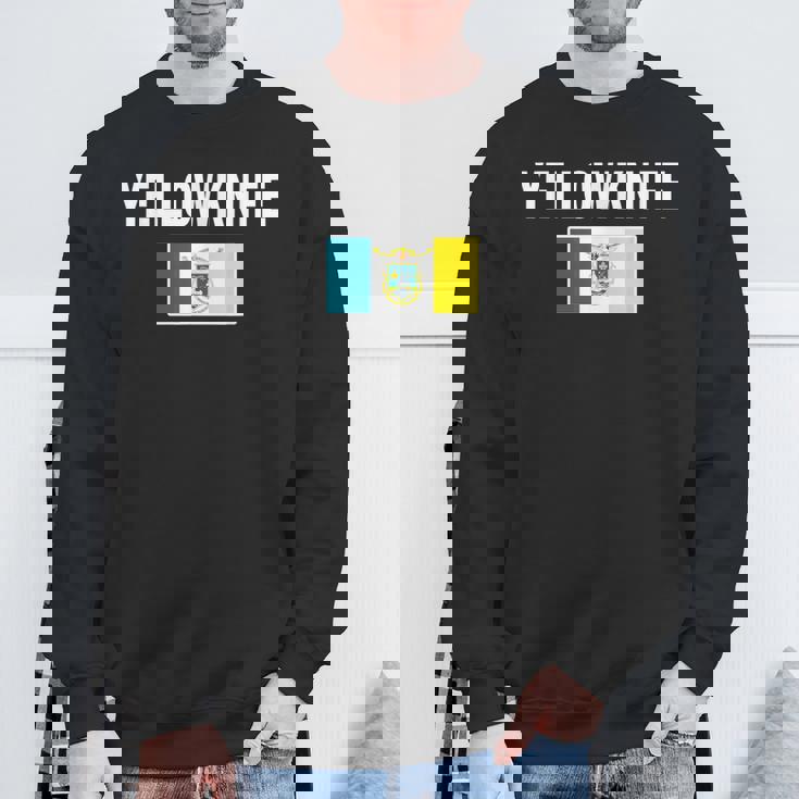 イエローナイフ 紋章 旗 国家への誇り ギフト お土産 スウェットシャツ 高齢者への贈り物