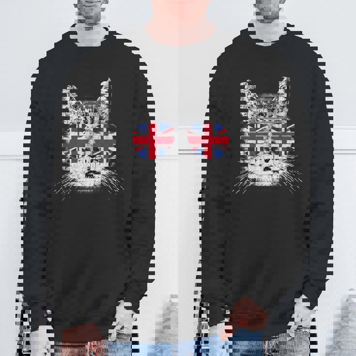 イギリス ユニオンジャック フラッグ イギリス 猫 イギリス スウェットシャツ 高齢者への贈り物