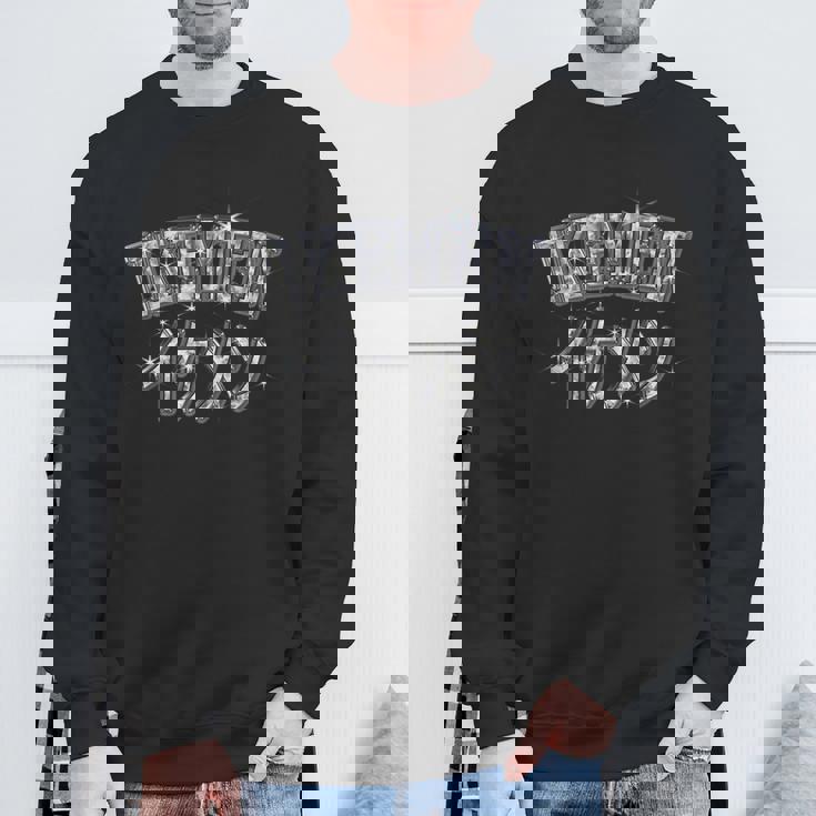 イケメン Ikemen【ダイヤモンド フォント】Vip文字 キラキラ 面白い 派手 デザイン スウェットシャツ 高齢者への贈り物