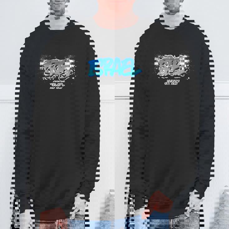 イスラエルince 1948 グラフィティ スプレーペイント ユダヤ人 シオニスト クール スウェットシャツ 高齢者への贈り物