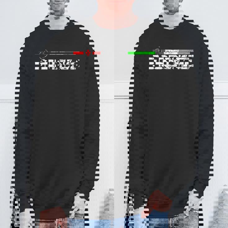 イタリア、フィレンツェのお土産、トリコロールとイタリアの国旗。 スウェットシャツ 高齢者への贈り物