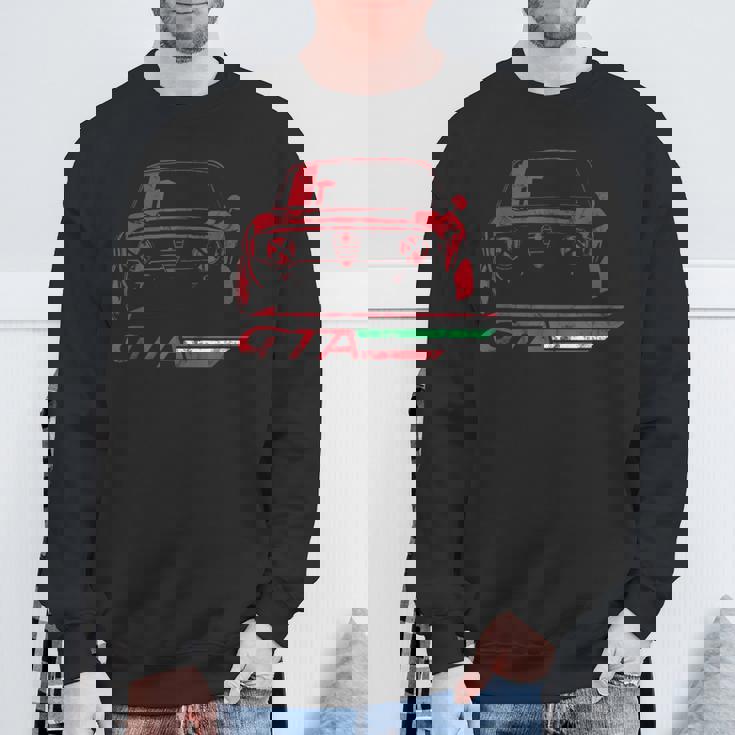 イタリアのクラシックスポーツカーイタリアンスタイルの自動車デザイン スウェットシャツ 高齢者への贈り物